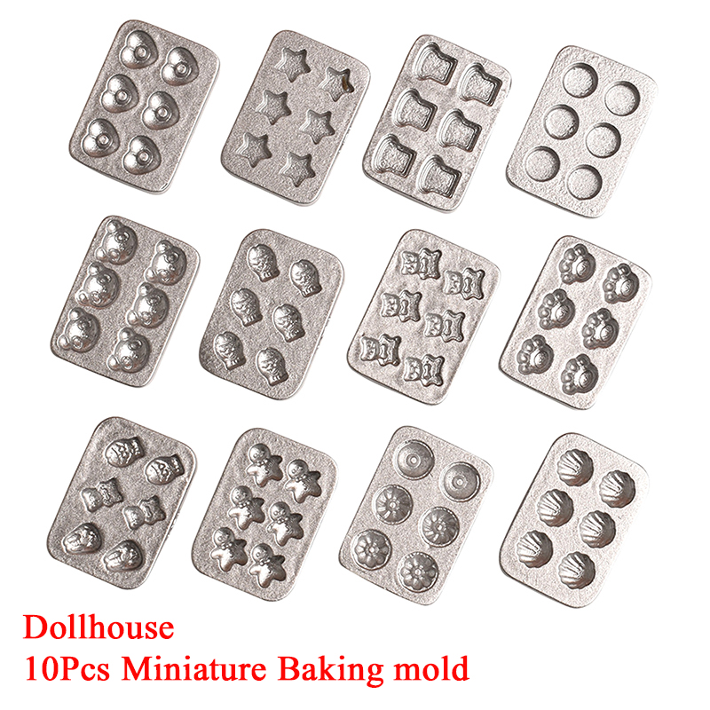 Silicone Mold Tray - 10pcs Doll House Miniature Mini Cake