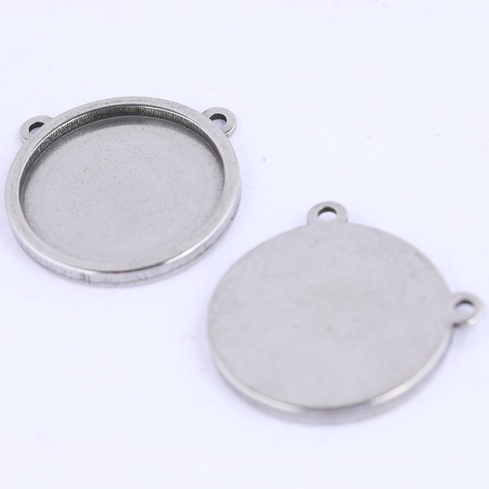 Bezels Set Pendant - 5pcs blank cabochon base 16mm 18mm
