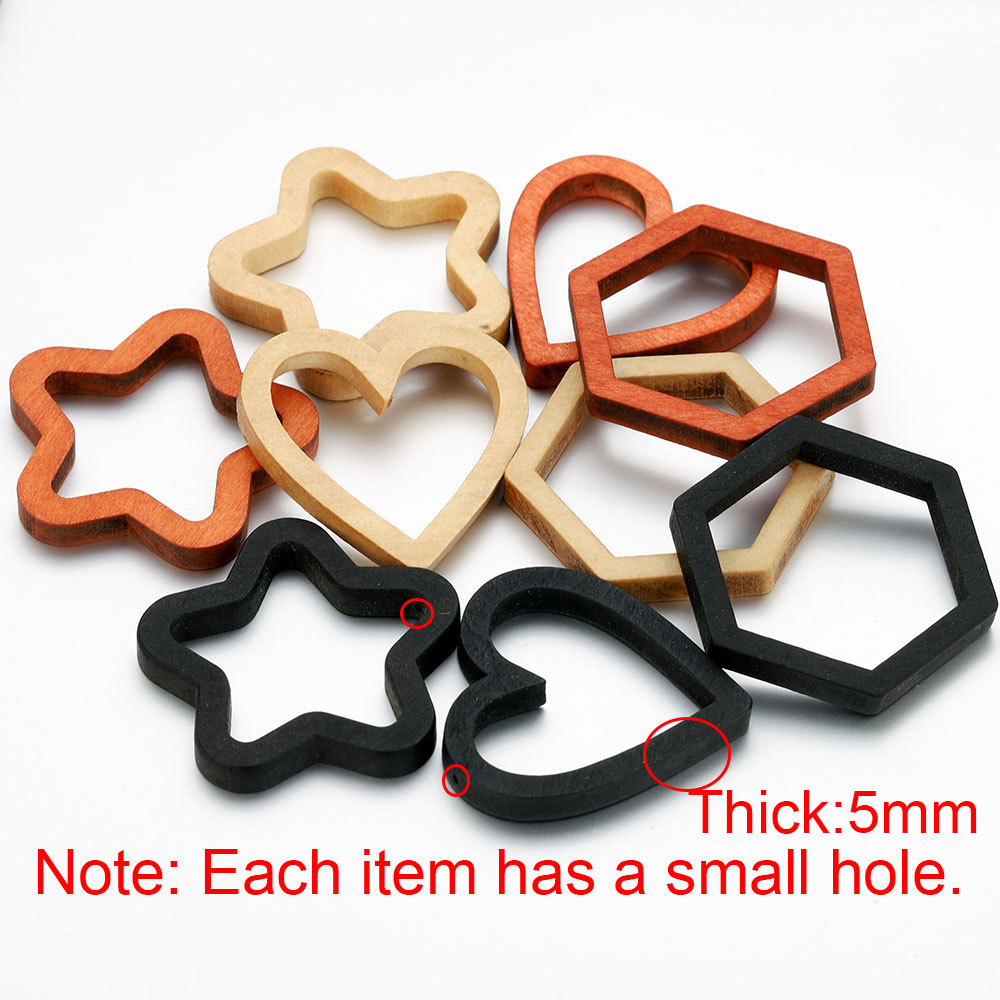 10pcs Wood Heart Square Silico - огляд і ціна Resin Crafts