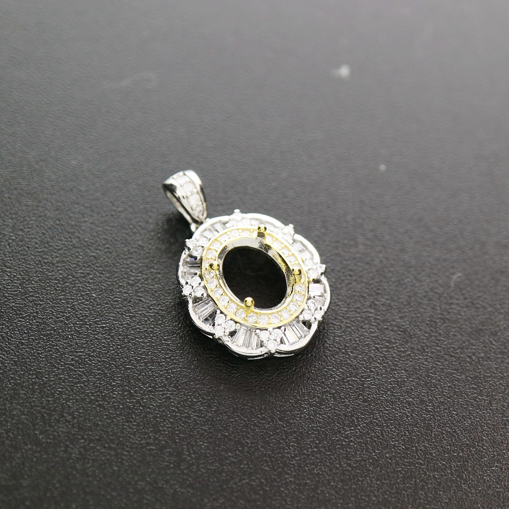 Multiple Size Oval Bezel Gold  - огляд і ціна Bezels Set Pendant
