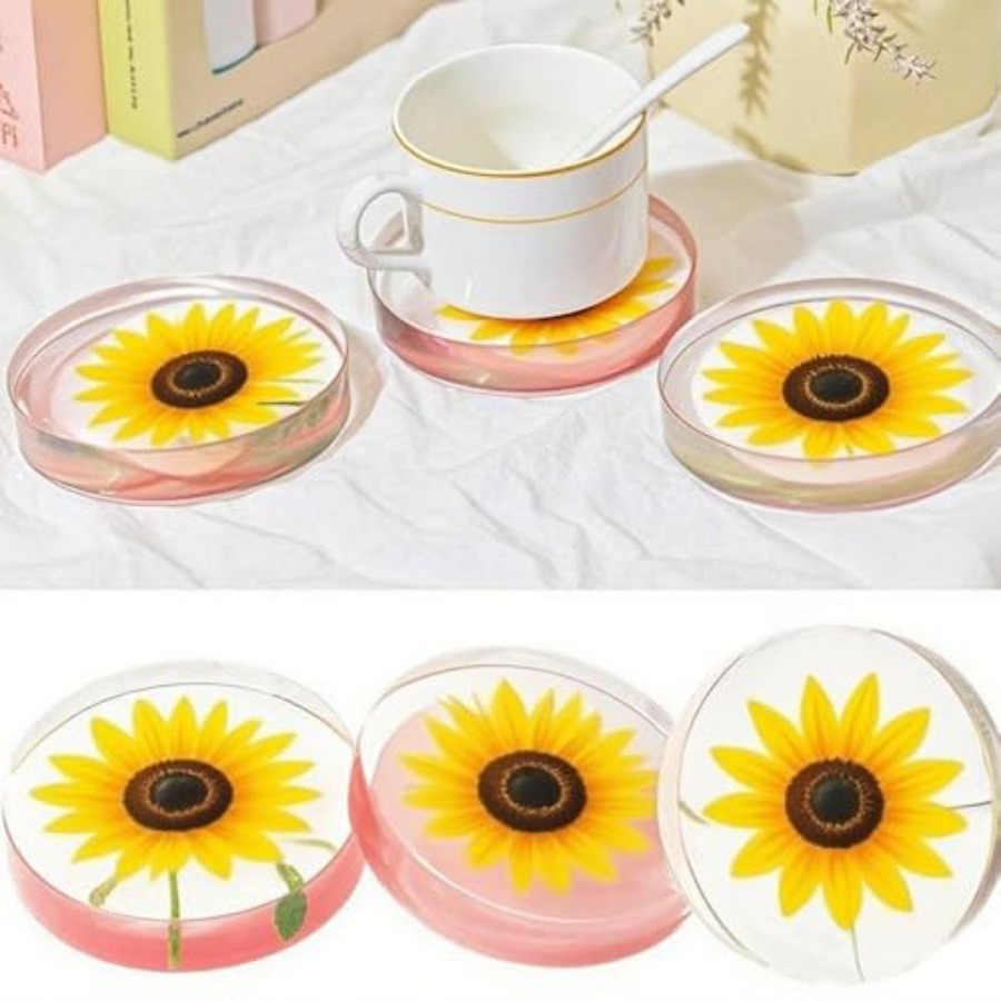 6-Cavity Deep Round Coaster Si - огляд і ціна Flower Preservation Resin