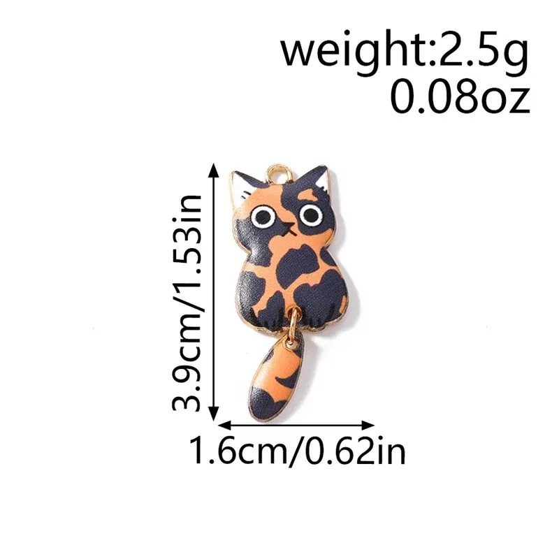 10Pcs 16×39mm Cute Cartoon Cat - огляд і ціна Resin Craft Supplies
