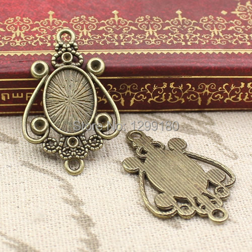 50pcs/lot Alloy Bronze Tone Ca - огляд і ціна Bezels Set Pendant