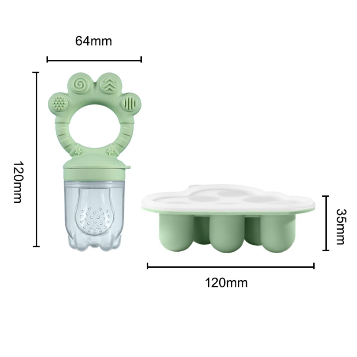 Baby Fruit Food Feeder & Freez - огляд і ціна Silicone Mold Tray