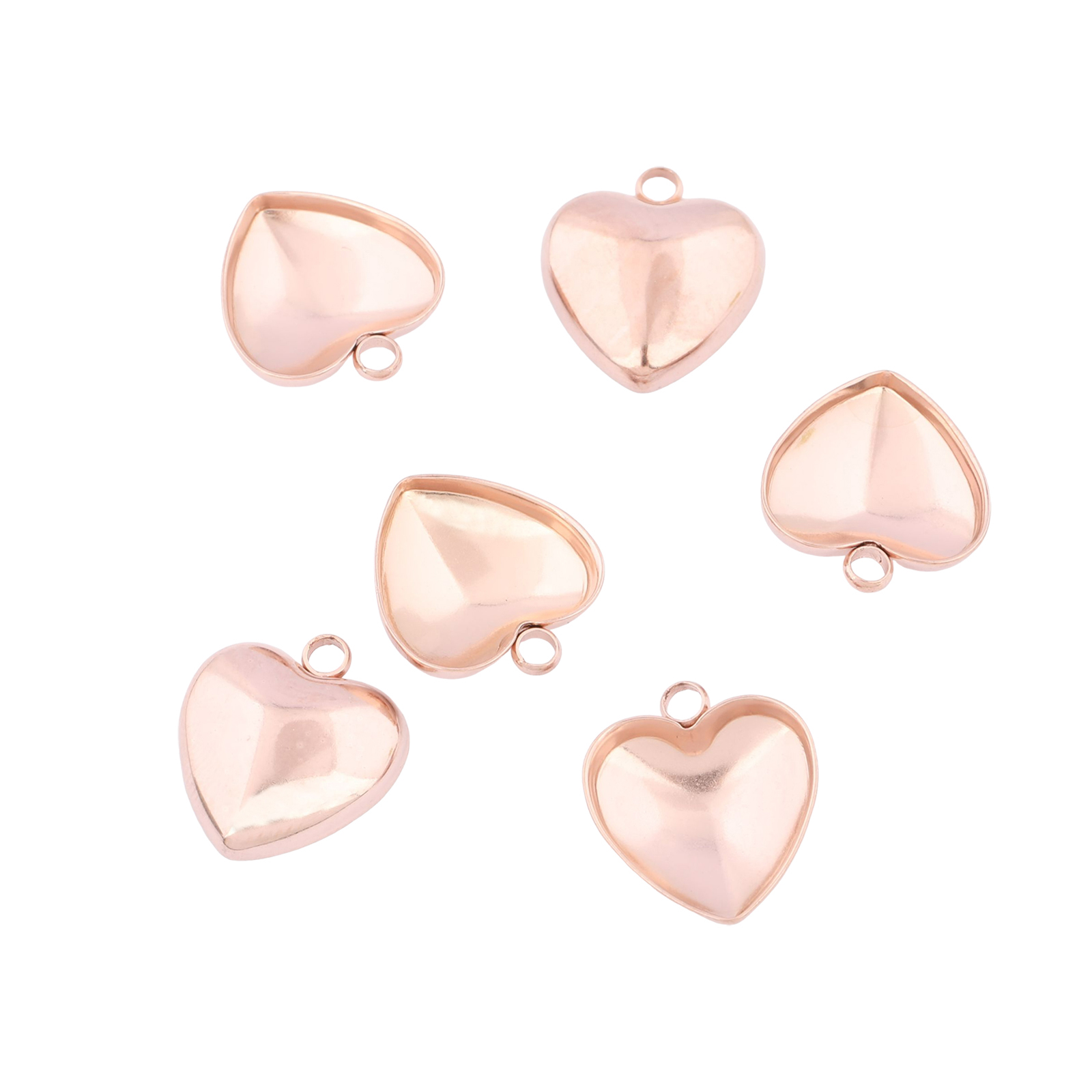 20pcs Stainless Steel 12mm Hea - огляд і ціна Bezels Set Pendant