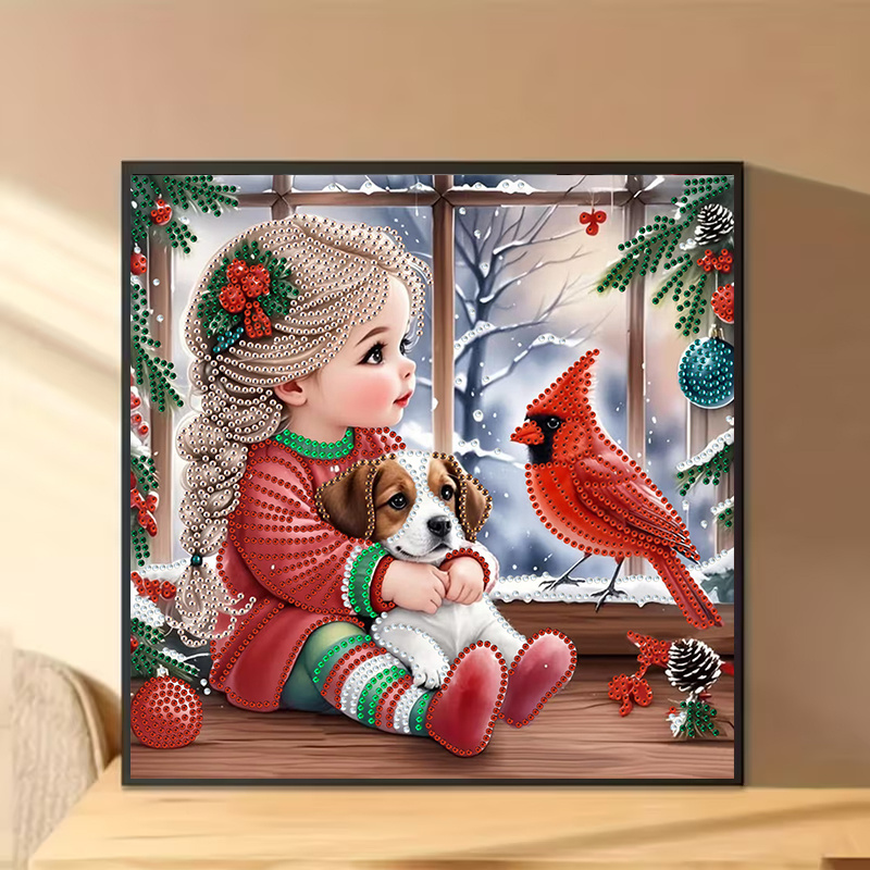 Winter Girl and Dog Diamond Pa - огляд і ціна Resin Craft Kit